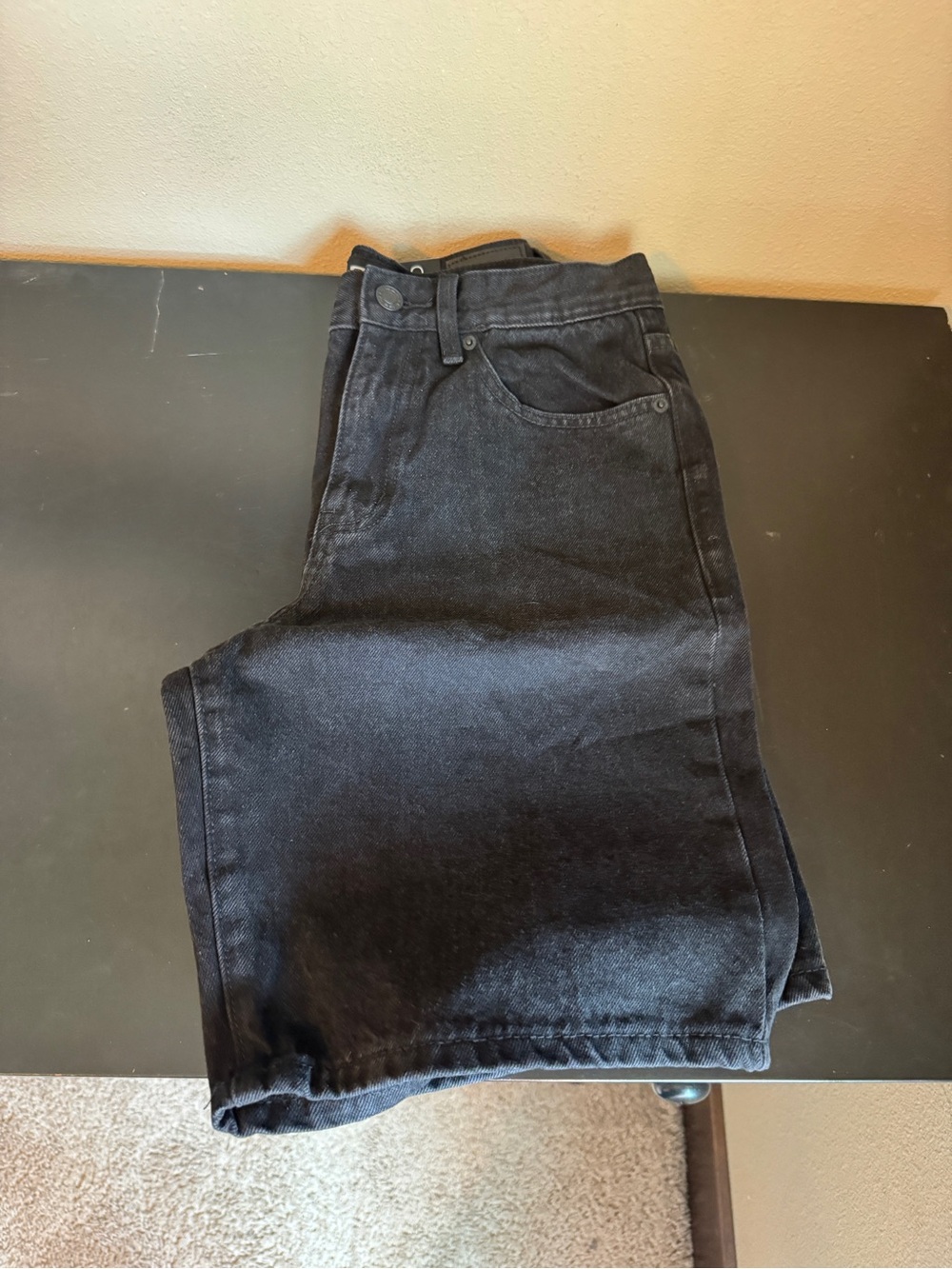 Black RSQ BOYS BAGGY Denim Shorts with Web Pocket Embroidery - Picture 8 of 9